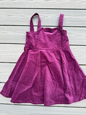 Janie and Jack purple Corduroy Pinafore Dress